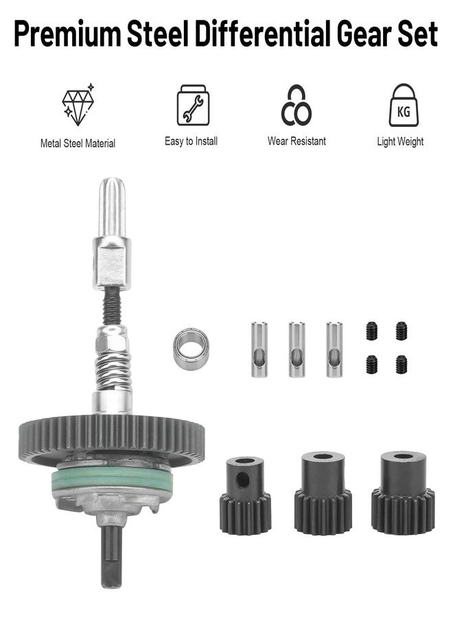 daitoku Differential Gear Complete Slipper Clutch with 32P 15T/17T/19T Pinions Gear Set for Traxxas Slash Stampede Rustle 4X4, Replacement of 6878 - Image 2